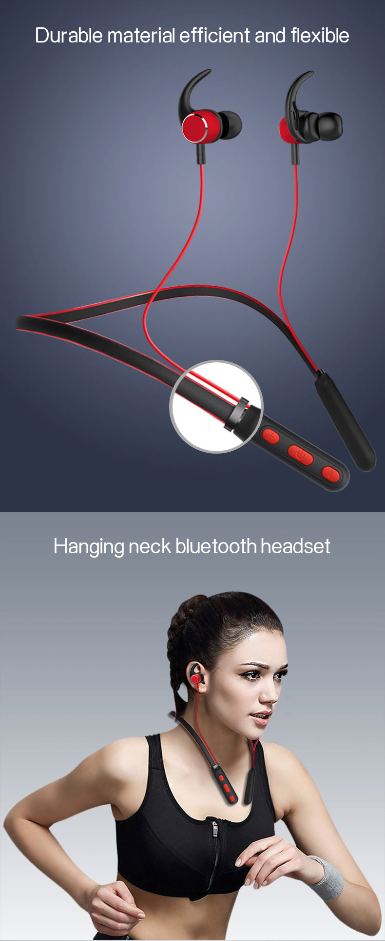 Bluetooth Headphones with Waterproof Neck strap