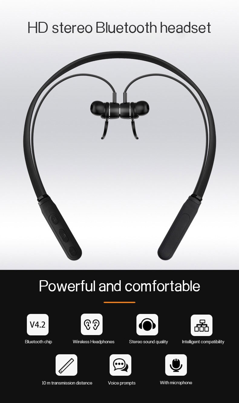 Bluetooth Headphones with Waterproof Neck strap