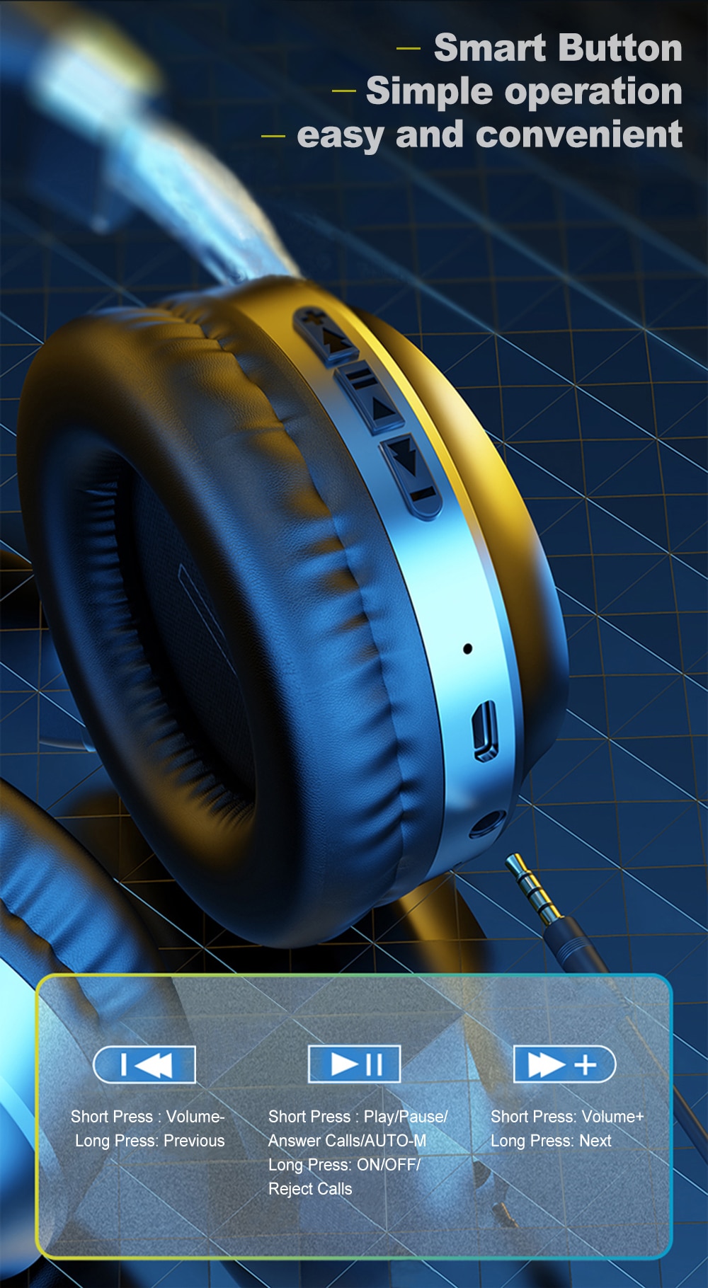 IKOLE 5.0 Wireless Noise Cancelling Headphones
