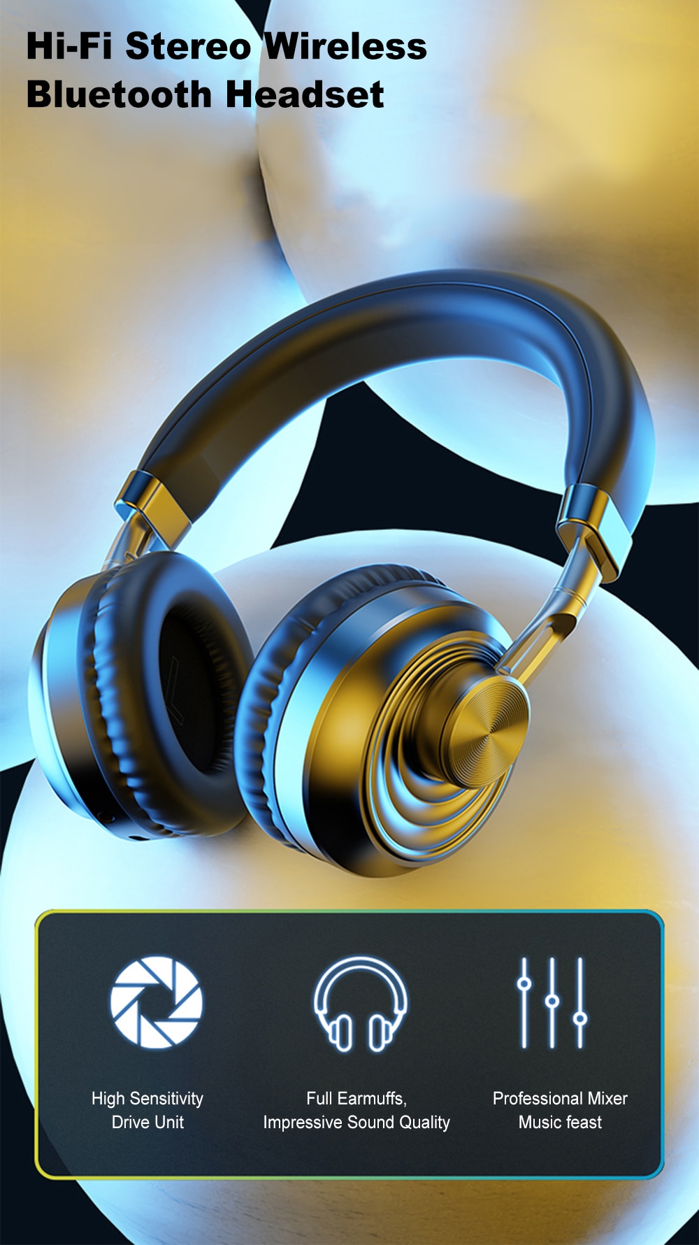 IKOLE 5.0 Wireless Noise Cancelling Headphones