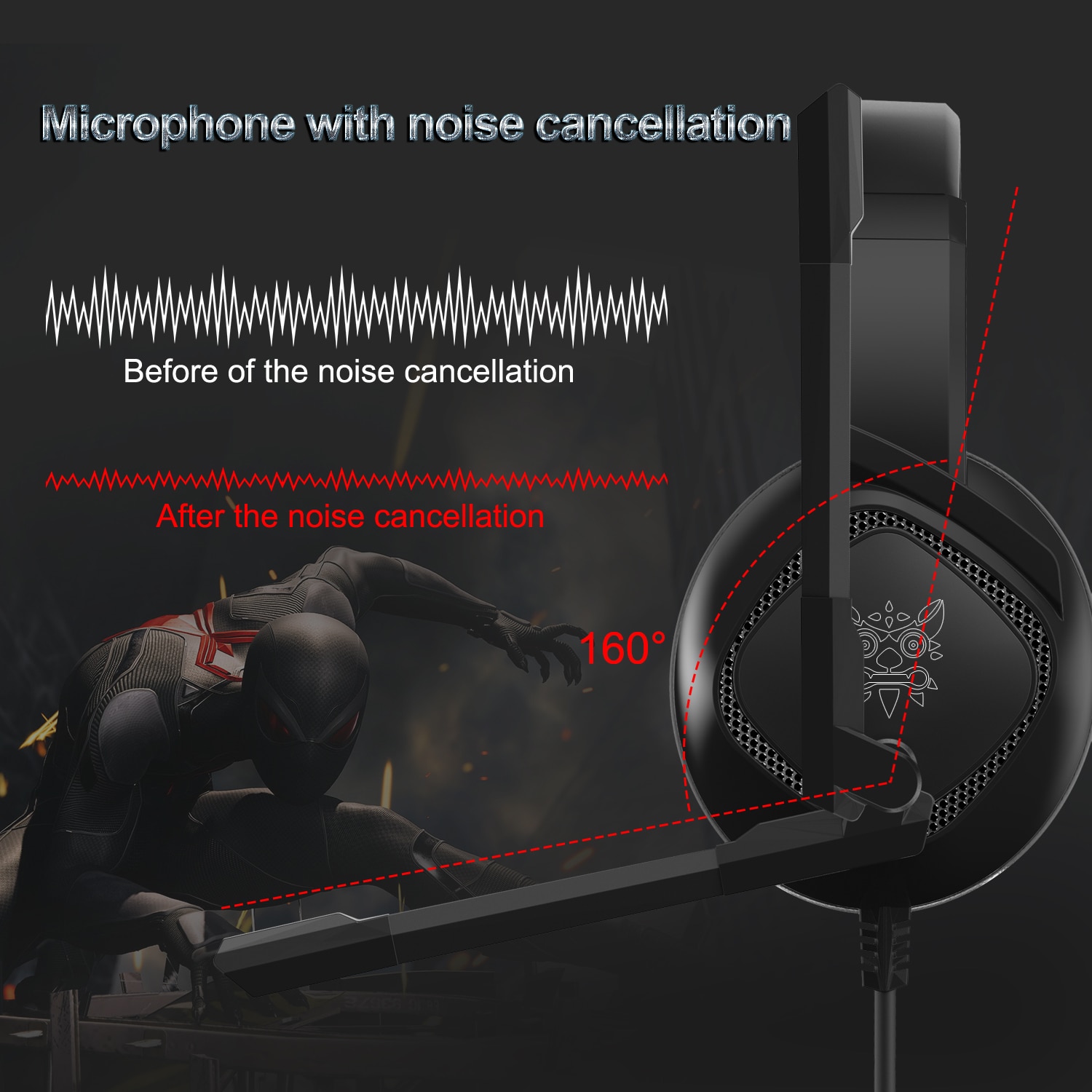 Gaming Headset Wired Headset PS4 Microphone Stereo Earphone RGB Bass Head-Mounted Game Headphones For PC Phone XBOX Computer