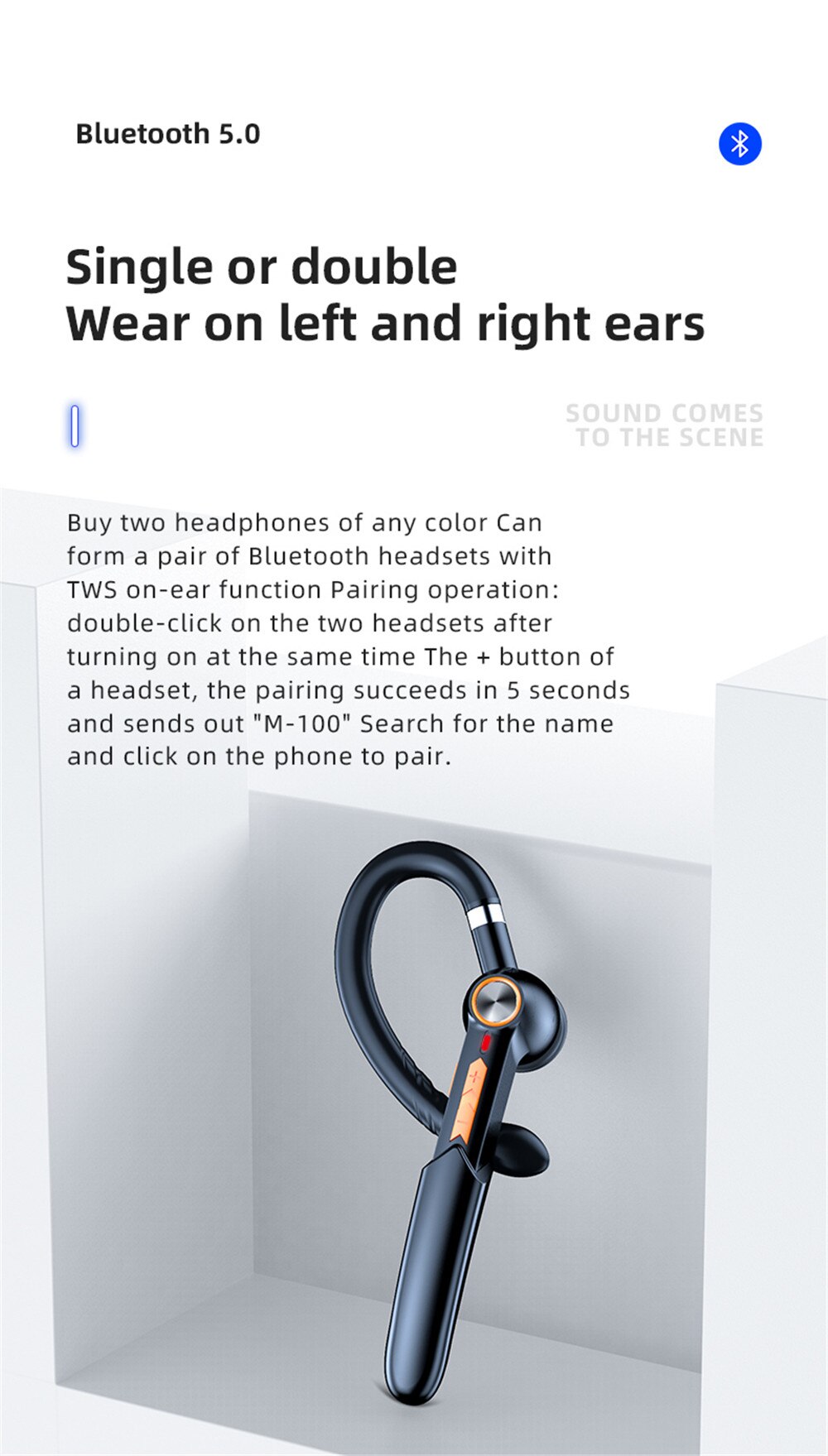 Xiaomi Bluetooth 5.0 Headset Handsfree Touch HIFI Wireless Earphone for iPhone Xiaomi Waterproof Earpiece With Mic HD Call