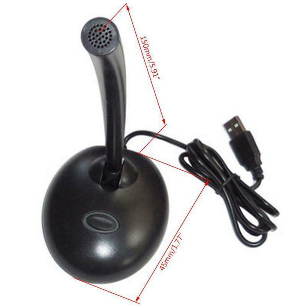 USB Desktop Microphone Portable LED Mic Indicator Vocal Studio Speech for Laptop for Metting