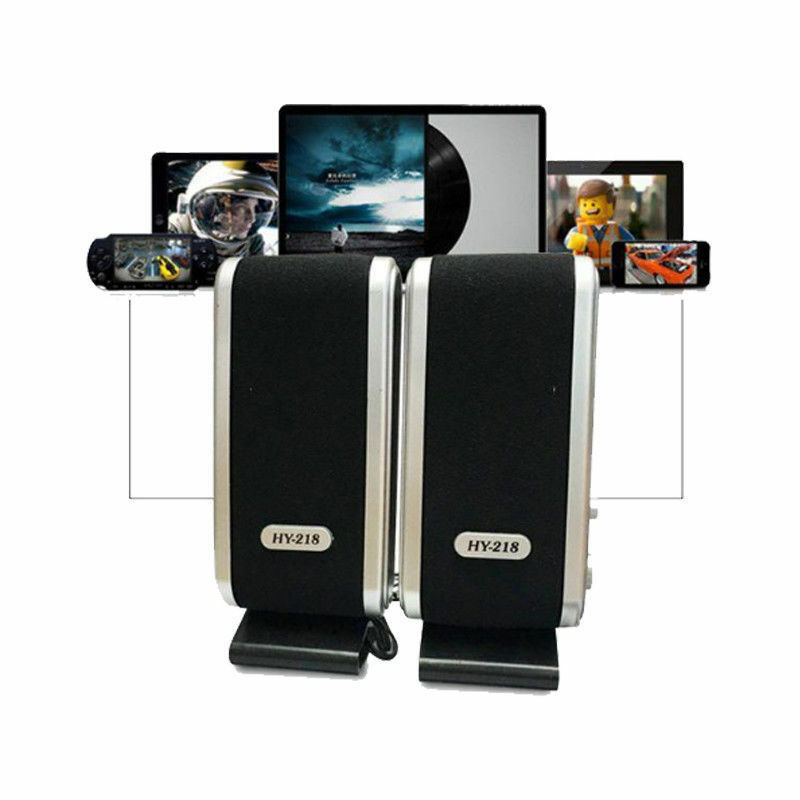 2 Pcs Computer speakers USB Power 3.5mm With Ear Jack Laptop Stereo Sound wired Speakers pc speakers for desktop computer