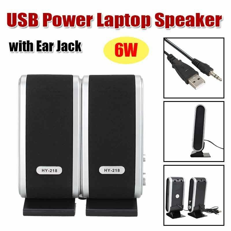 2 Pcs Computer speakers USB Power 3.5mm With Ear Jack Laptop Stereo Sound wired Speakers pc speakers for desktop computer