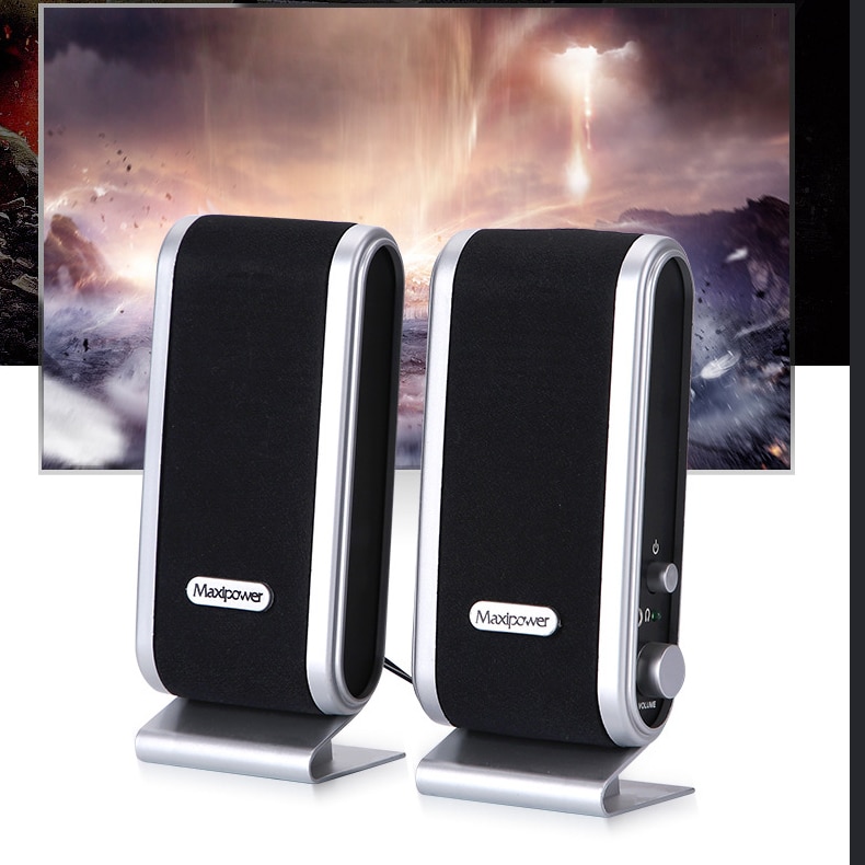 2 Pcs Computer speakers USB Power 3.5mm With Ear Jack Laptop Stereo Sound wired Speakers pc speakers for desktop computer