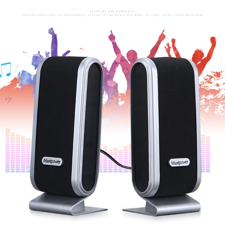 2 Pcs Computer speakers USB Power 3.5mm With Ear Jack Laptop Stereo Sound wired Speakers pc speakers for desktop computer