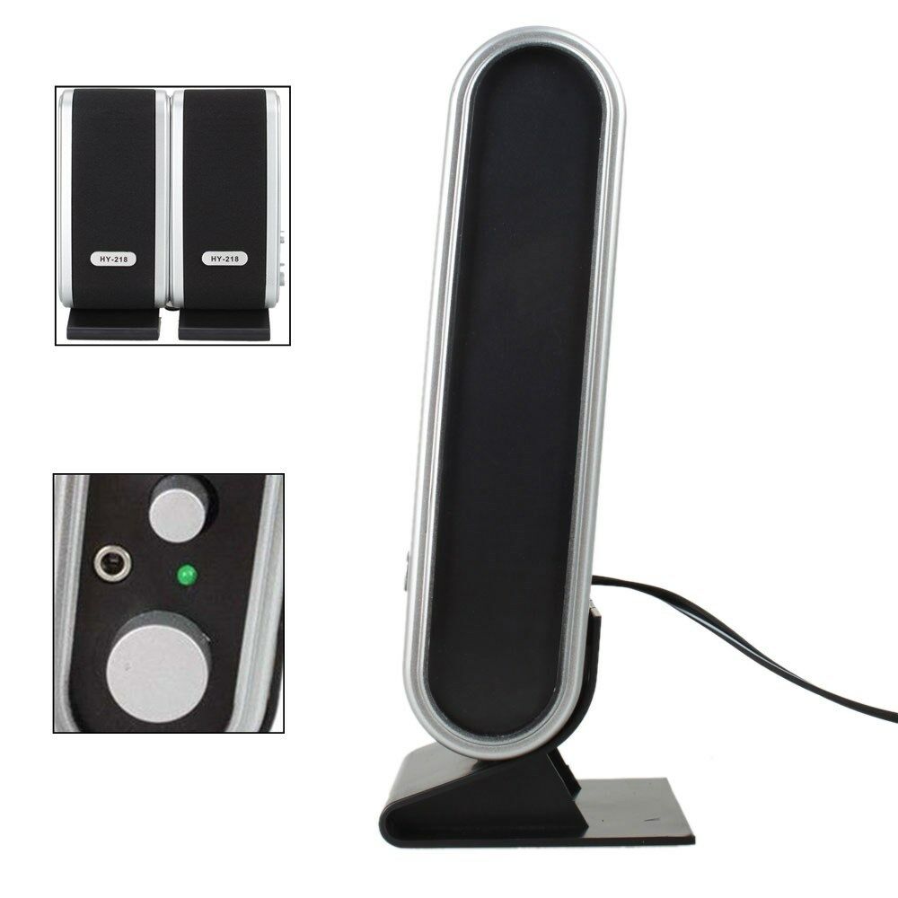 2 Pcs Computer speakers USB Power 3.5mm With Ear Jack Laptop Stereo Sound wired Speakers pc speakers for desktop computer